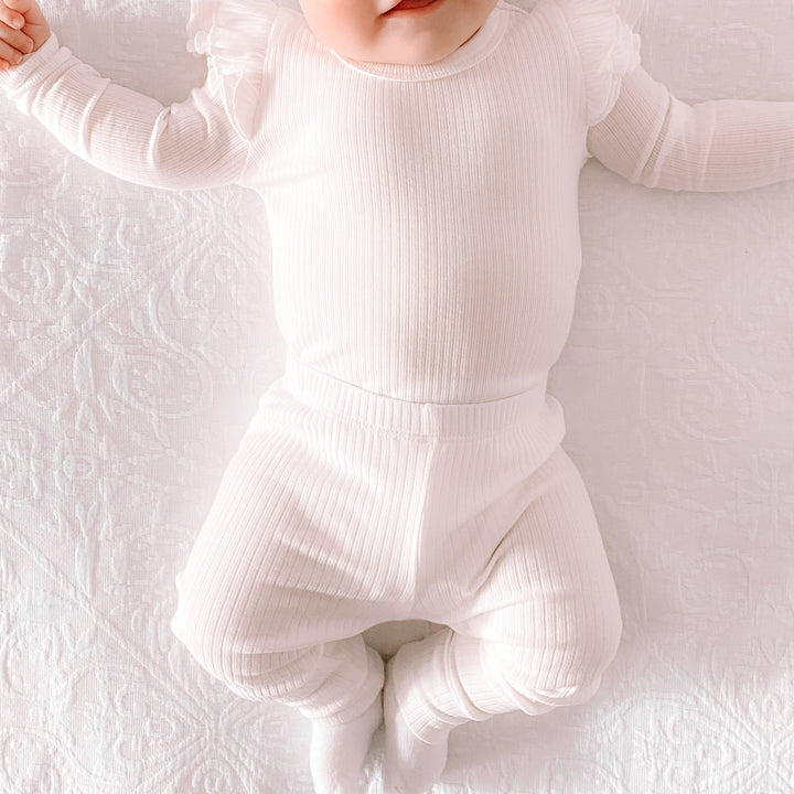 baby white leggings