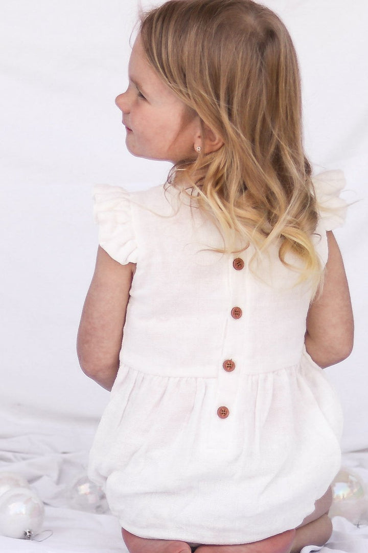 Muslin Bubble Romper - Coconut