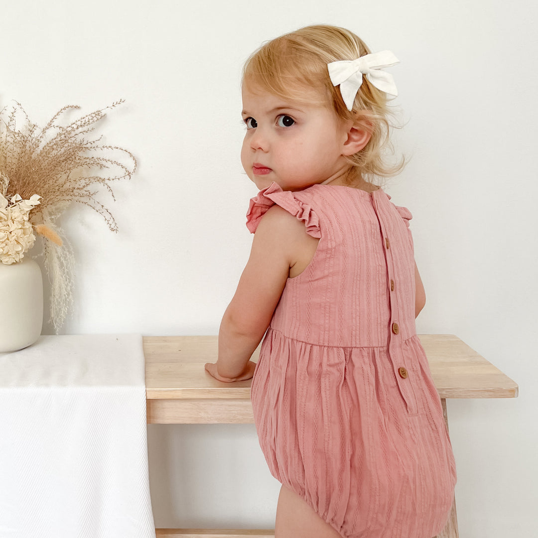 Noella Bubble Romper - Dusty Pink