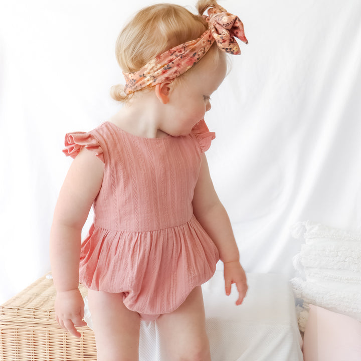 Noella Bubble Romper - Dusty Pink