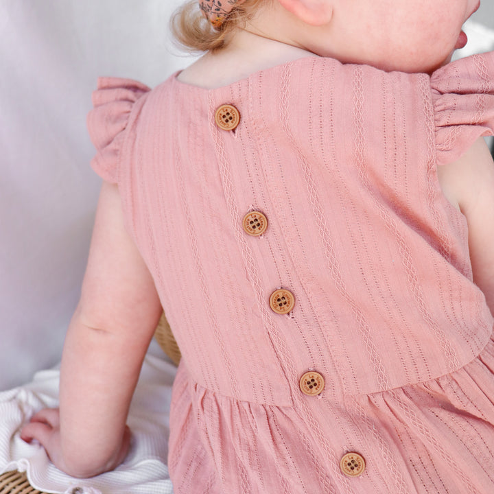 Noella Bubble Romper - Dusty Pink