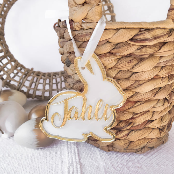 Easter Tag - Bunny + Name Cut Out