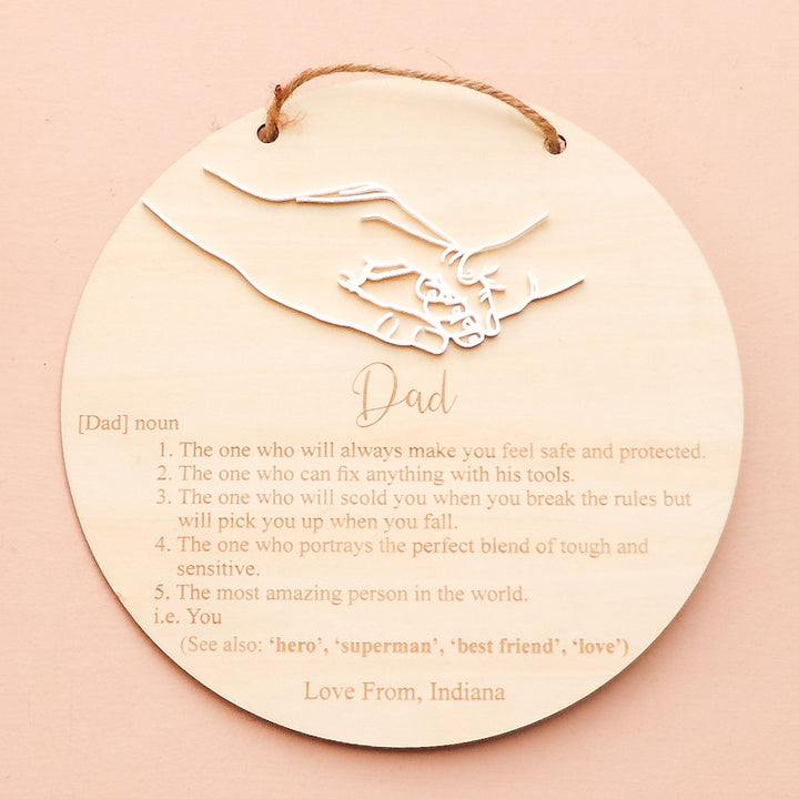 Father's Day Definition Father Plaque - One Child