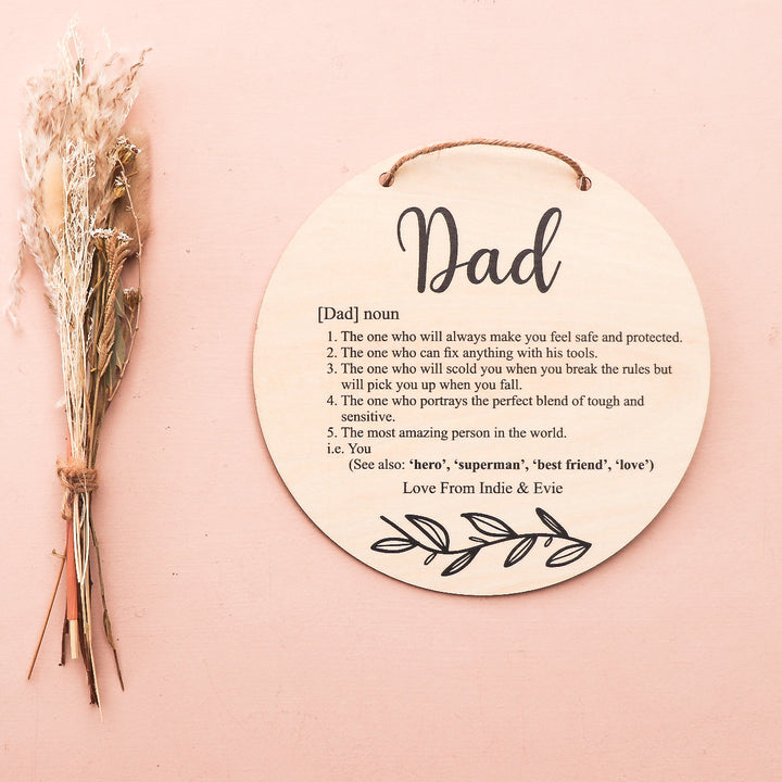 Father's Day Definition Father Plaque - UV Printed