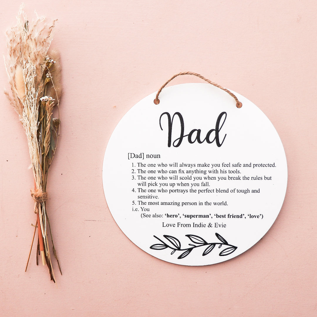 Father's Day Definition Father Plaque - UV Printed