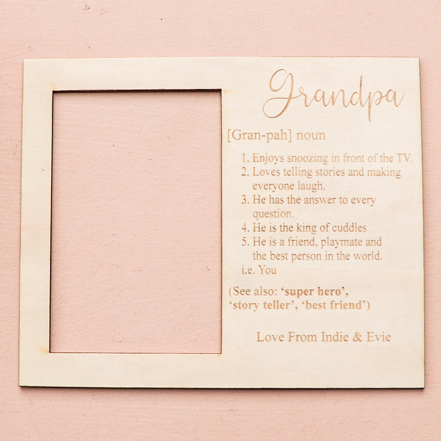 Father's Day Photo Frame - Grandfather Definition