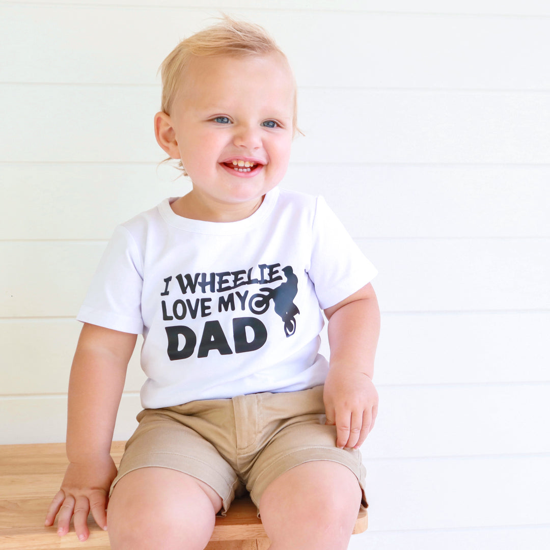 I Wheelie love my Dad -  Unisex Short Sleeve - VINYL - Custom