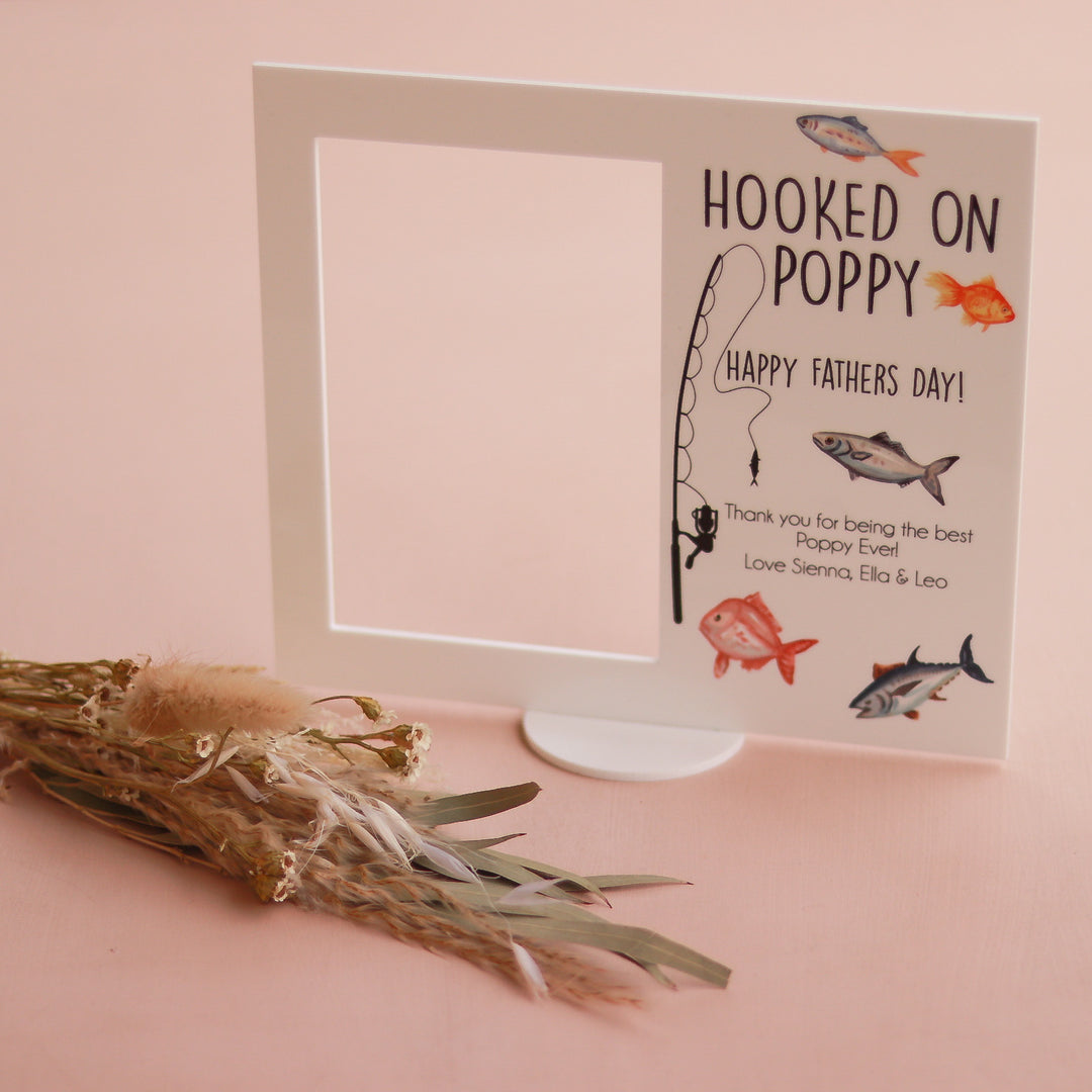 Personalised Acrylic Photo Frame - Hooked On