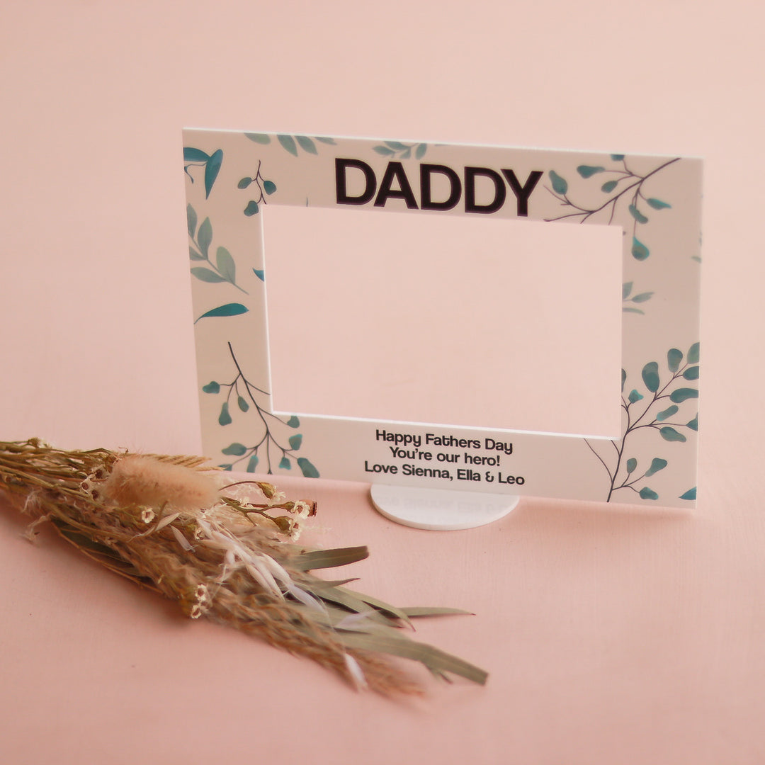 Personalised Acrylic Photo Frame - Botanical