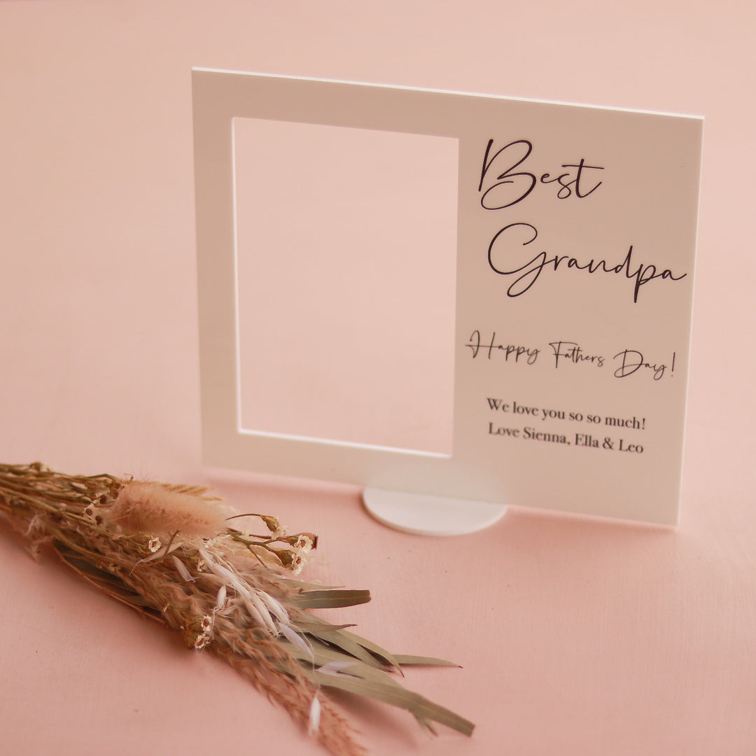 Personalised Acrylic Photo Frame - Happy Fathers Day