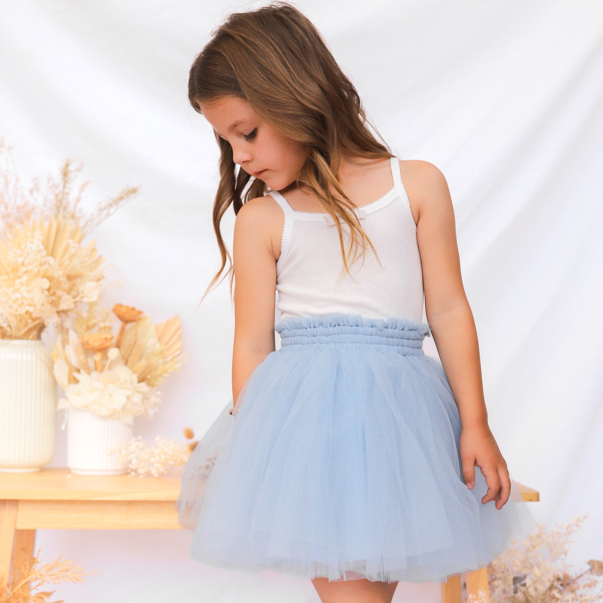 Girls blue best sale tutu skirt