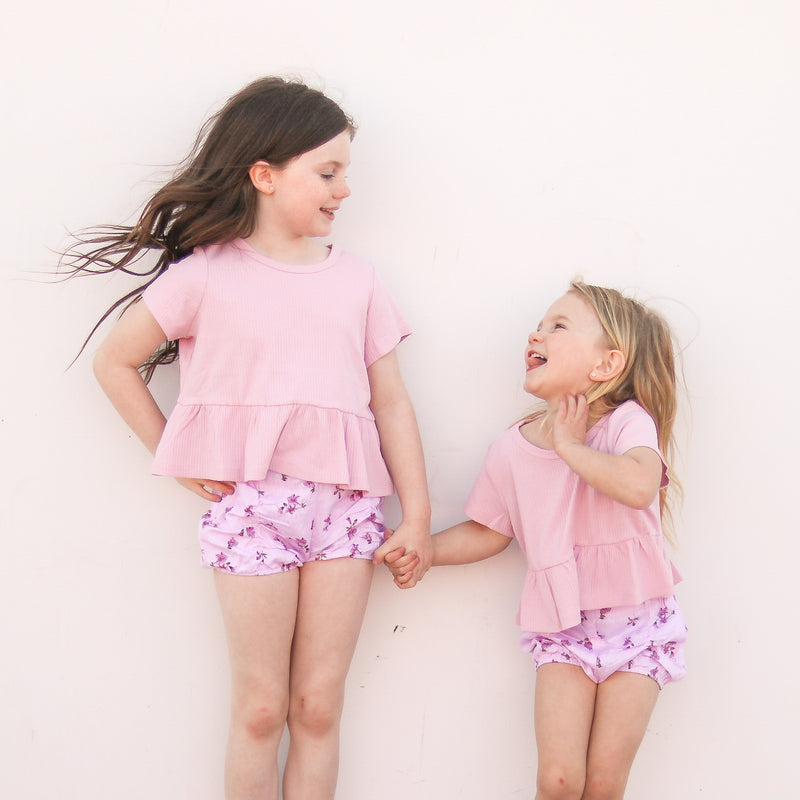 Shorts & Bow - Baby Pink – La Sienna Couture