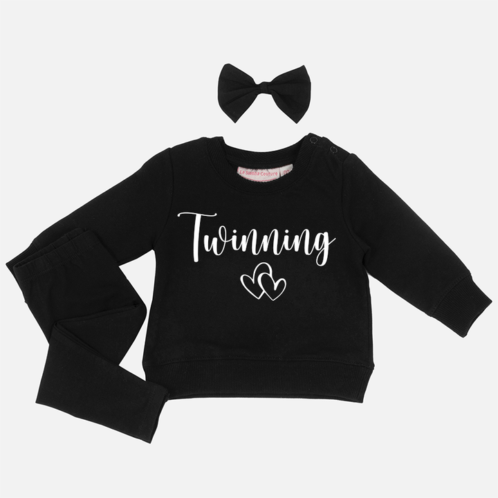 Personalised Crew Neck & Leggings - Black