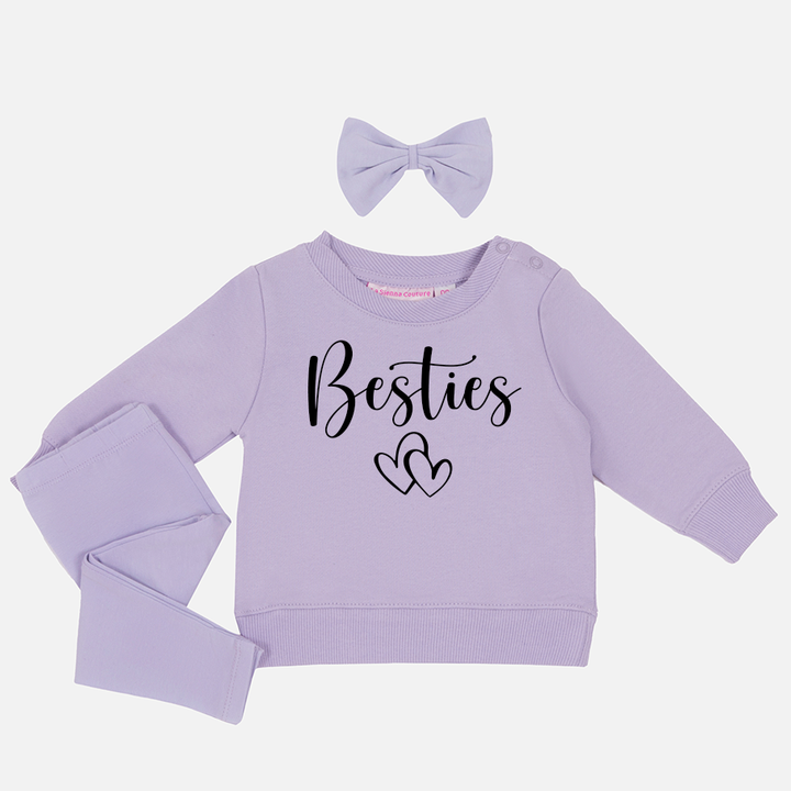 Personalised Crew Neck & Leggings - Lilac