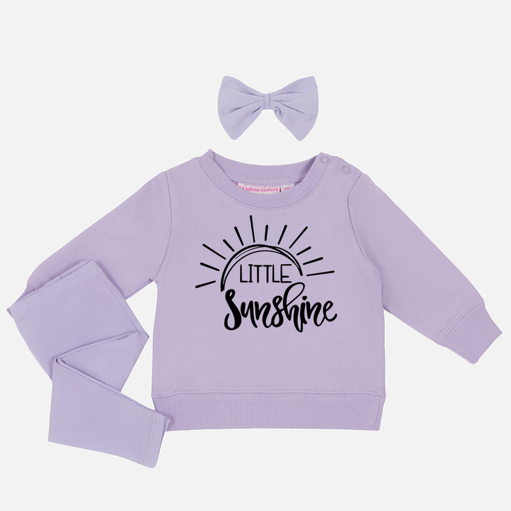 Personalised Crew Neck & Leggings - Lilac