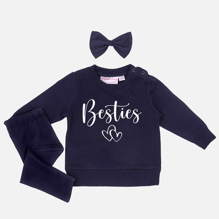 Personalised Crew Neck & Leggings - Navy