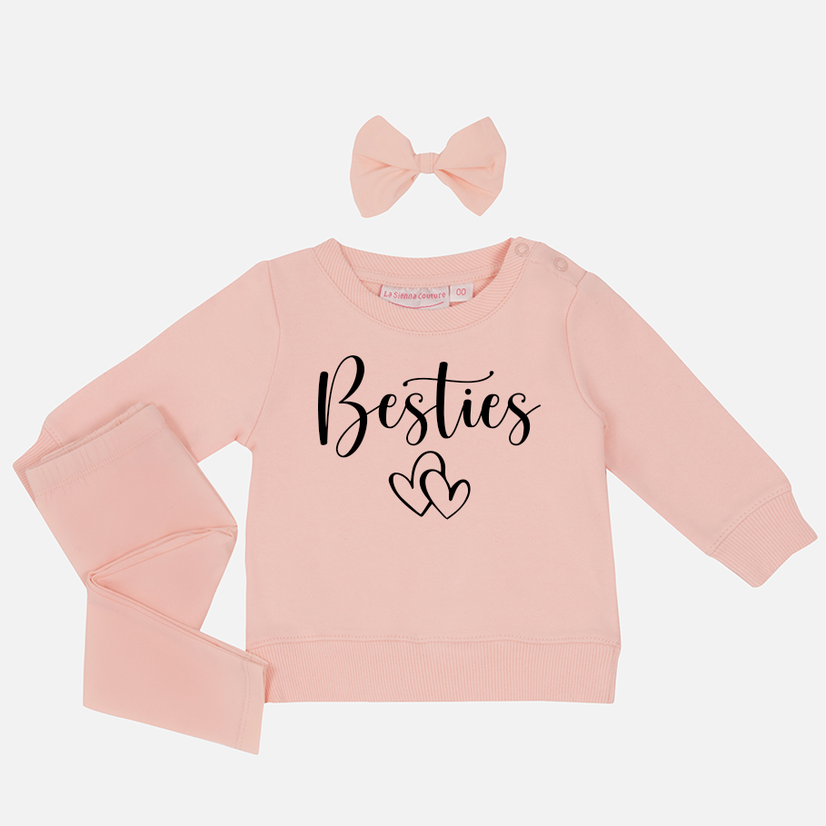 Personalised Crew Neck & Leggings - Peach