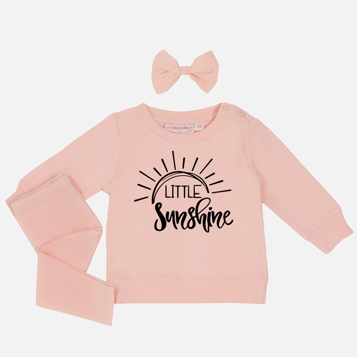 Personalised Crew Neck & Leggings - Peach