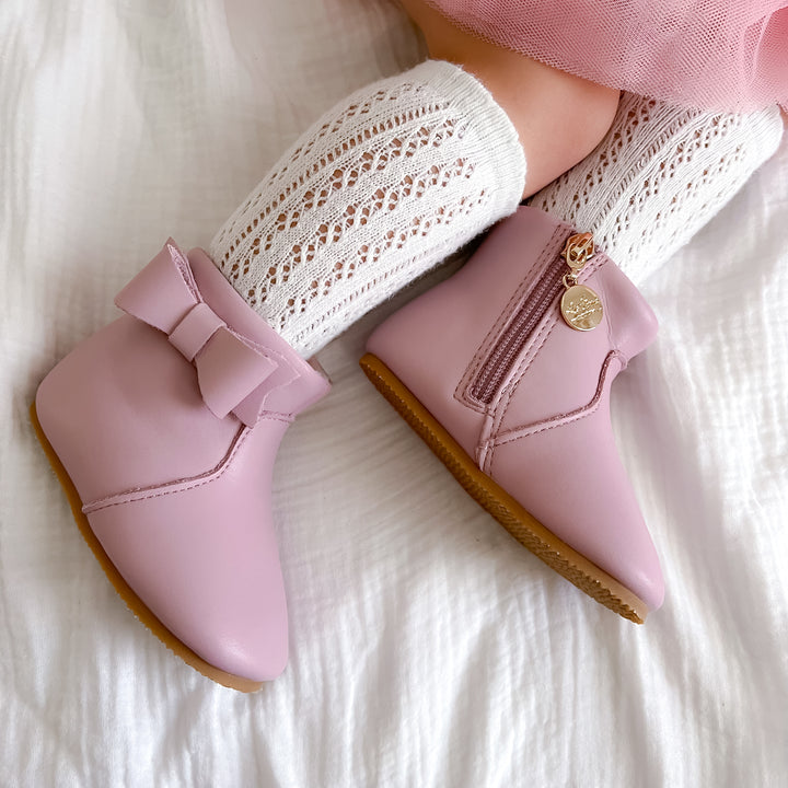 Baby girls lavender ankle boots