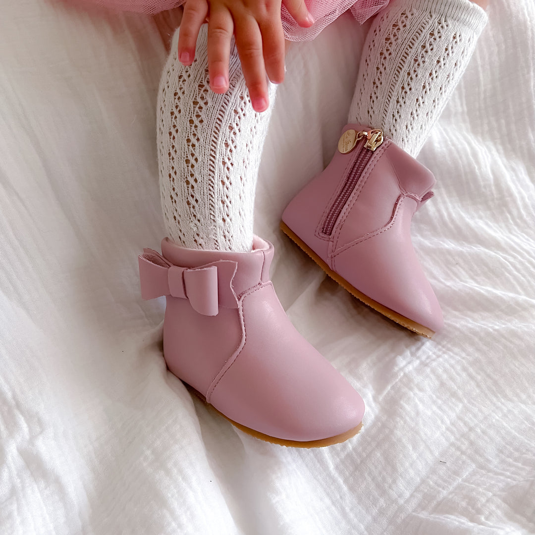 Baby girls lavender ankle boots