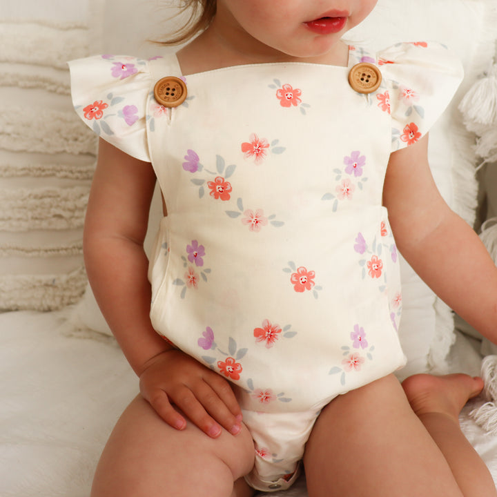 Button Romper - Mae