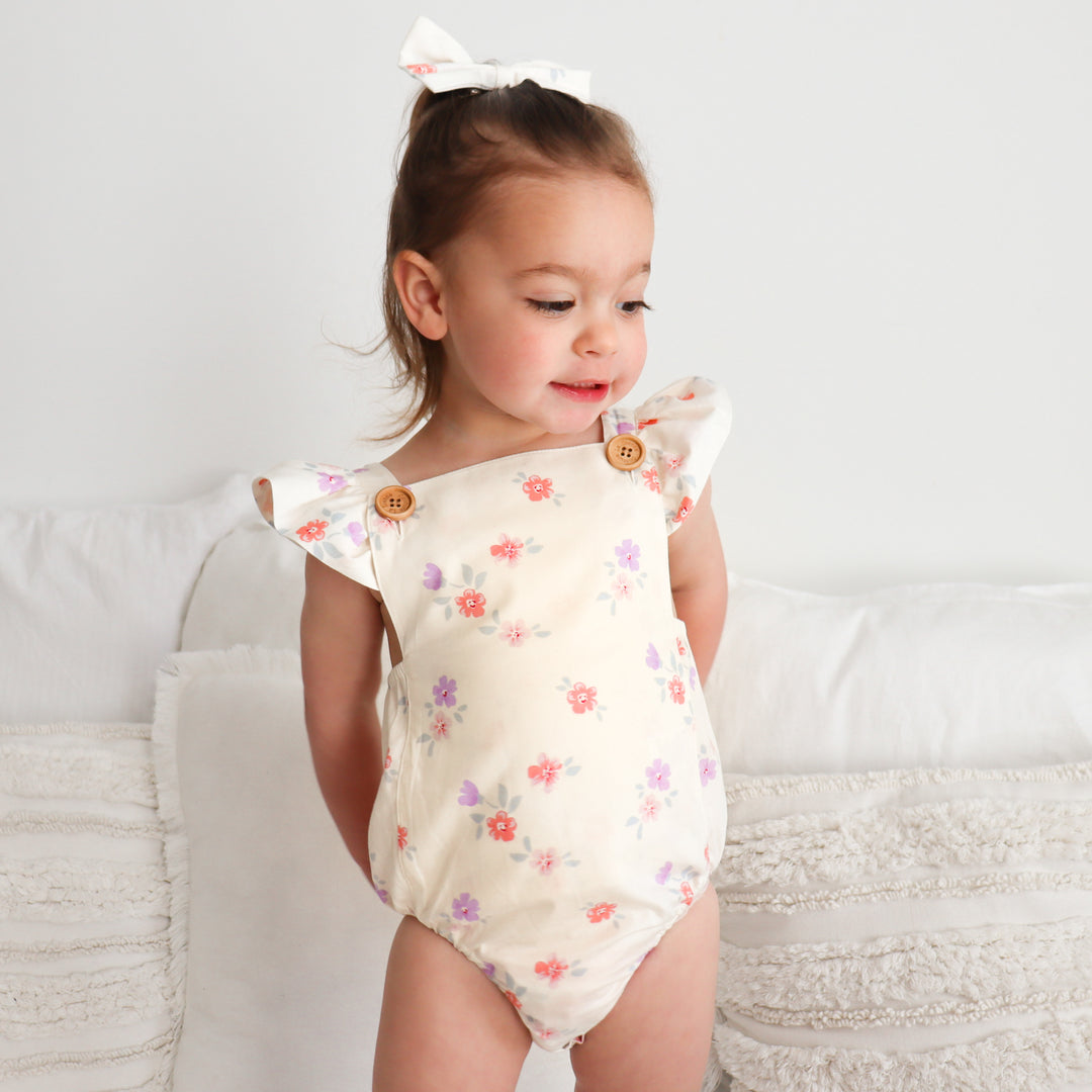 Button Romper - Mae