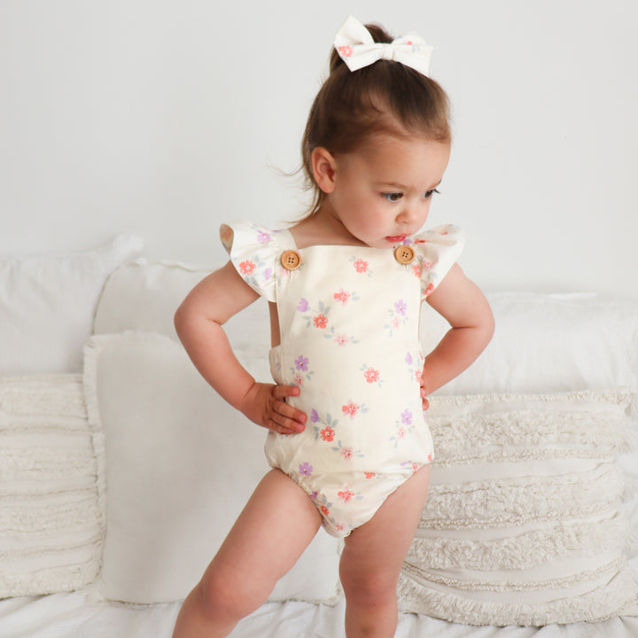 Button Romper - Mae