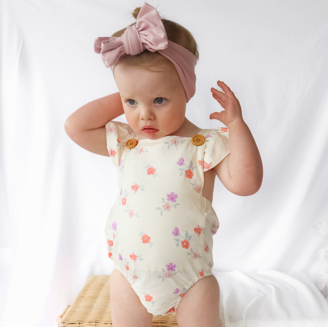 Button Romper - Mae