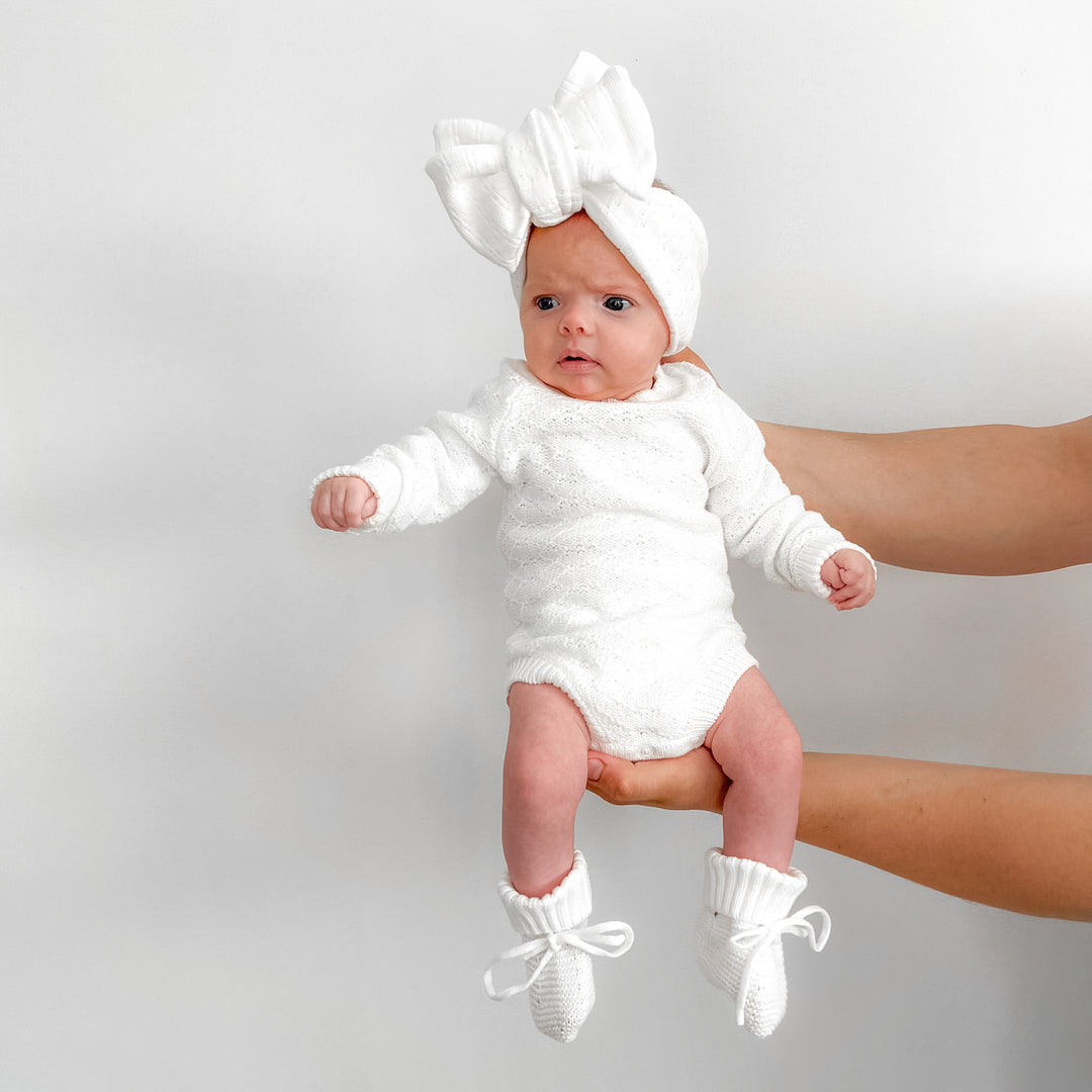 Montee Knitted Romper - Marshmallow