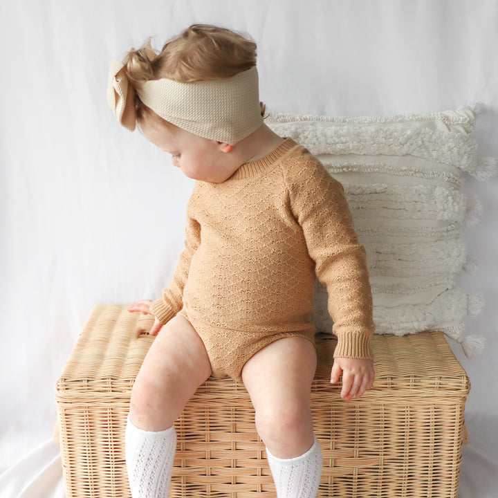 Montee Knitted Romper - Cinnamon