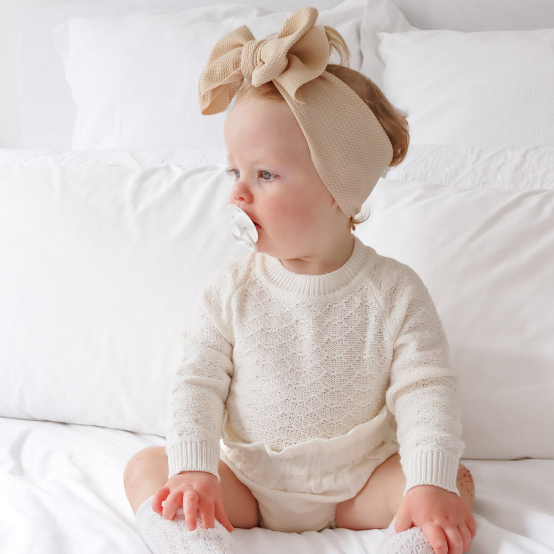 Montee Knitted Romper - Marshmallow