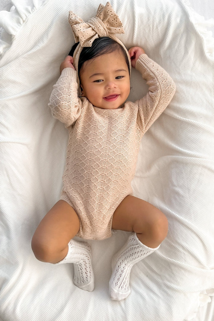 Montee Knitted Romper - Oatmeal