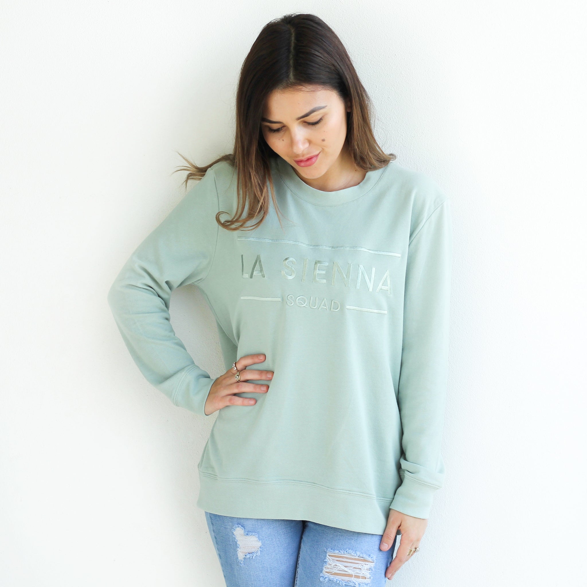 Mummy Squad Sweater Seafoam La Sienna Couture