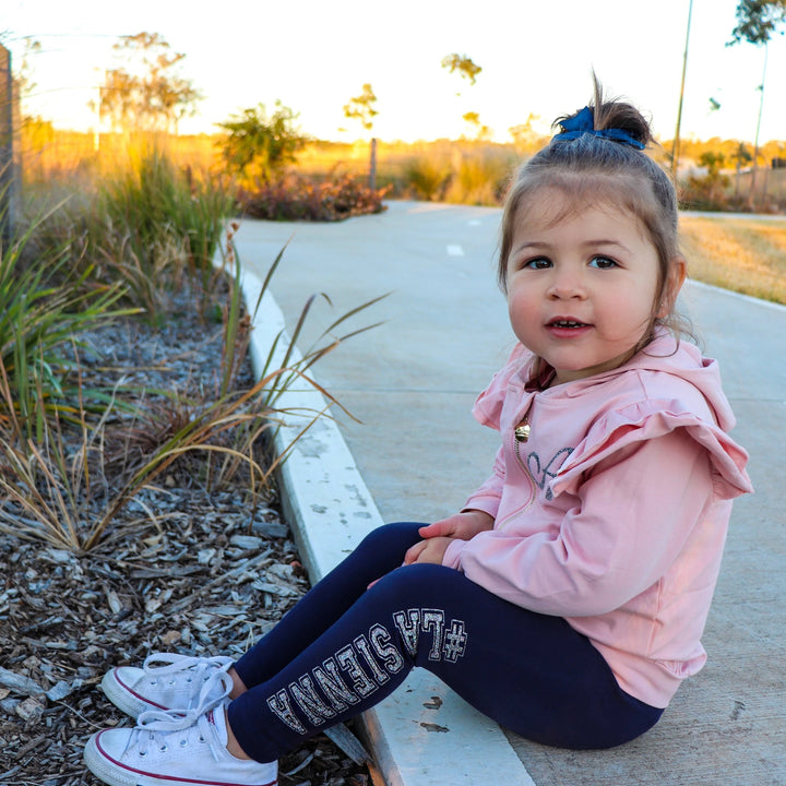 Personalised Navy Leggings - Vinyl - Custom Name