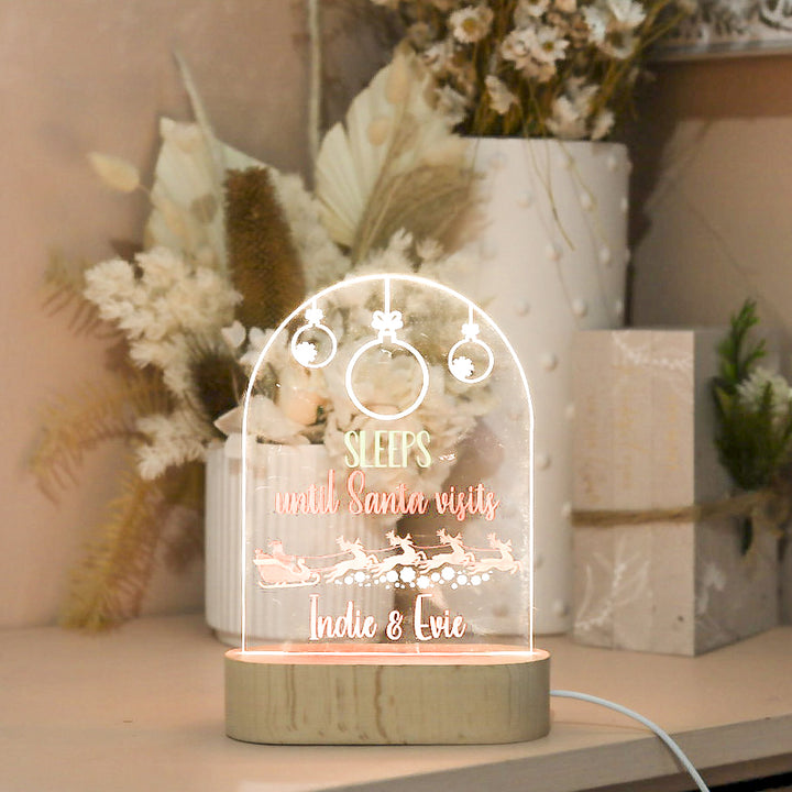 Acrylic Night Light - Christmas Countdown - UV Printed