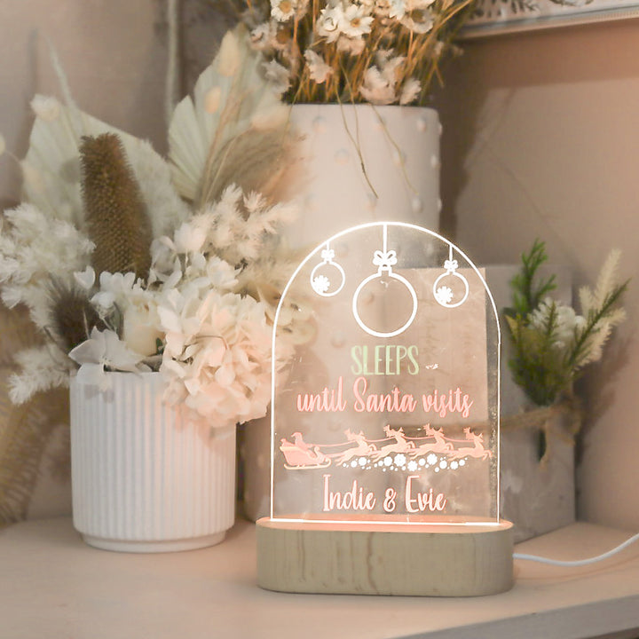 Acrylic Night Light - Christmas Countdown - UV Printed