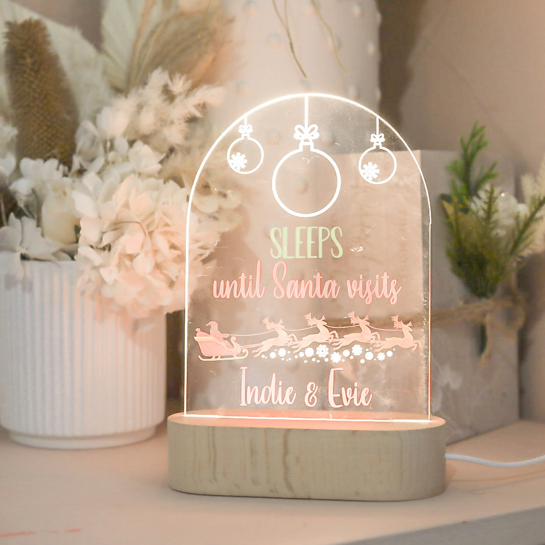 Acrylic Night Light - Christmas Countdown - UV Printed