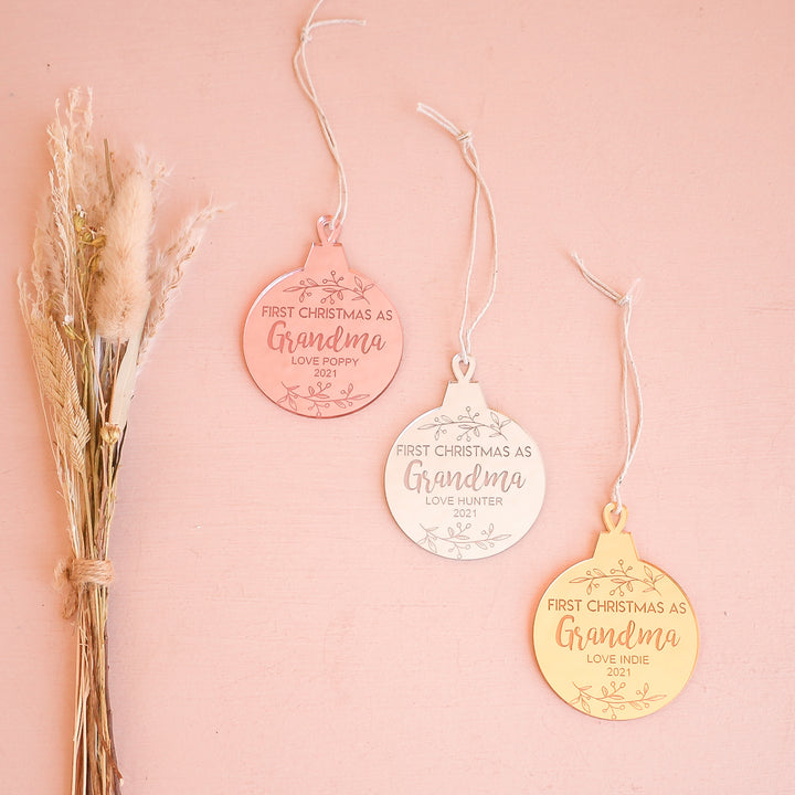 Ornament - Bauble First Christmas - Custom Name