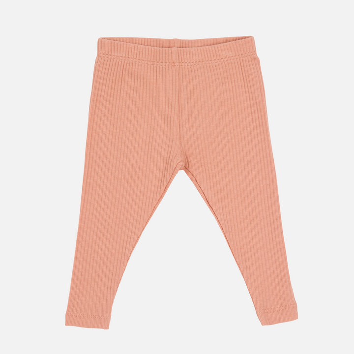 Baby girls peach parfait ribbed leggings