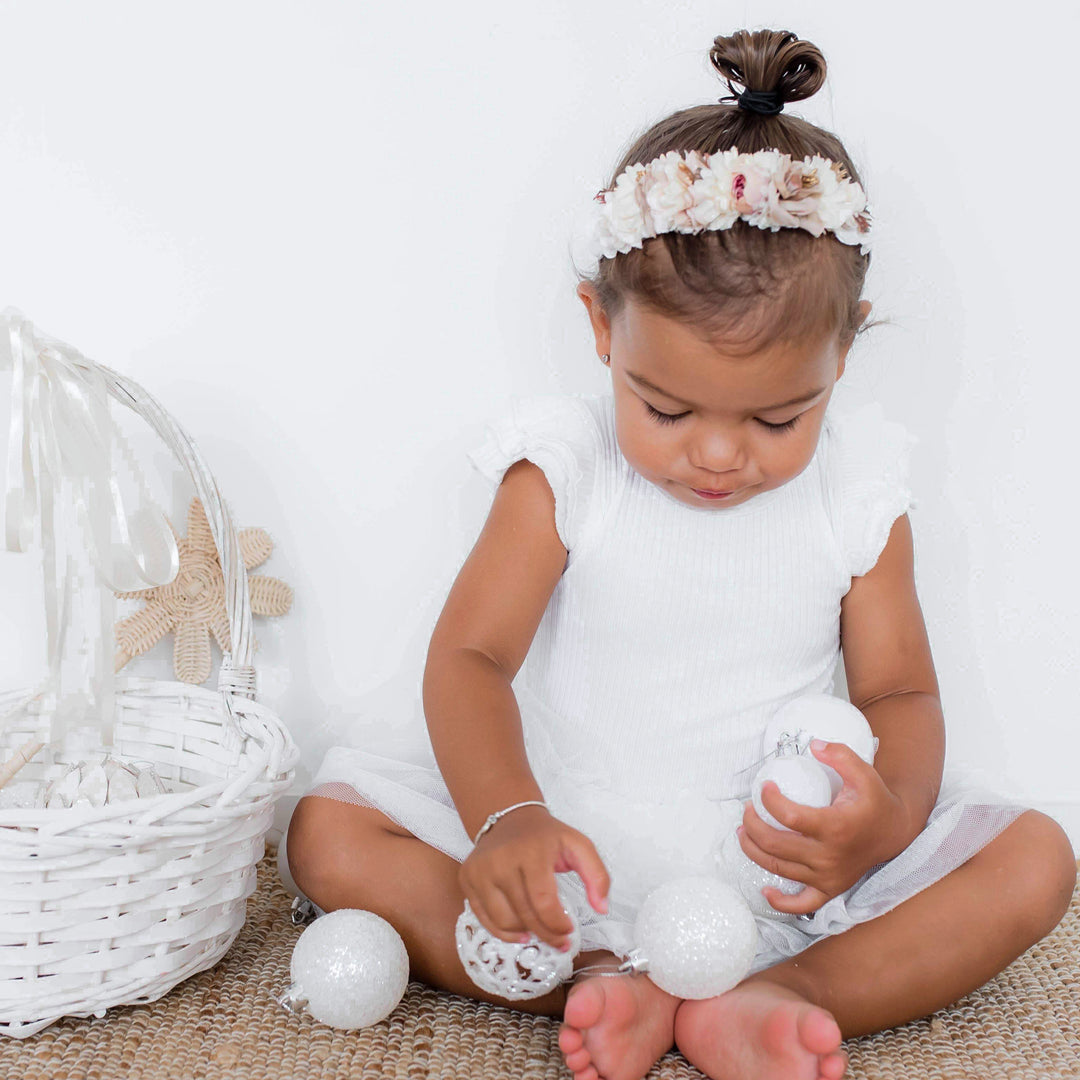 Cozy Summer Tutu Dress - Coconut Milk