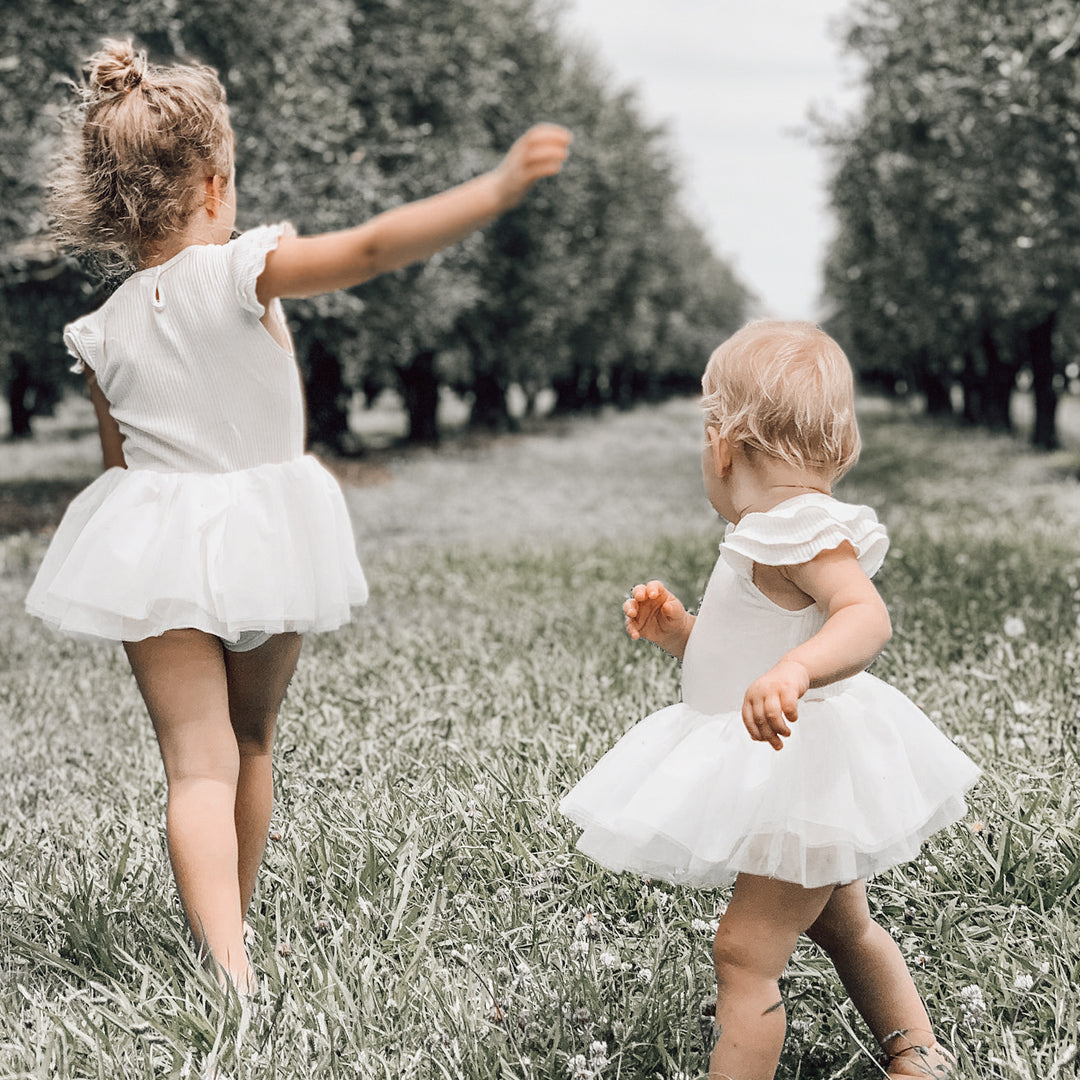 Cozy Summer Tutu Dress - Coconut Milk