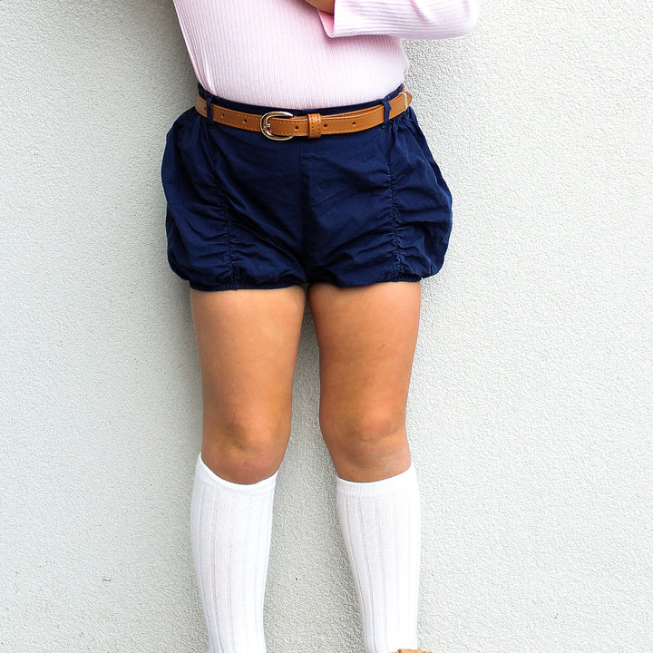 Shorts & Bow - Navy