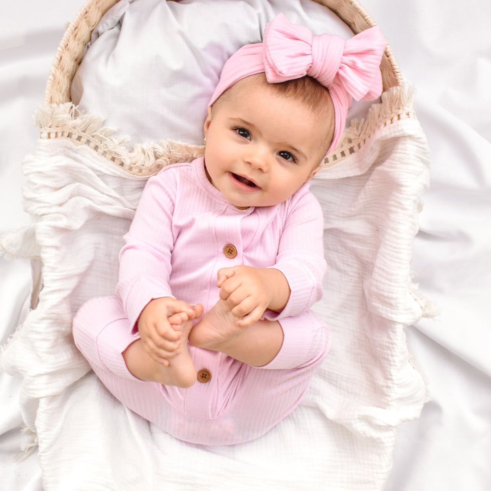 baby long sleeve pink romper