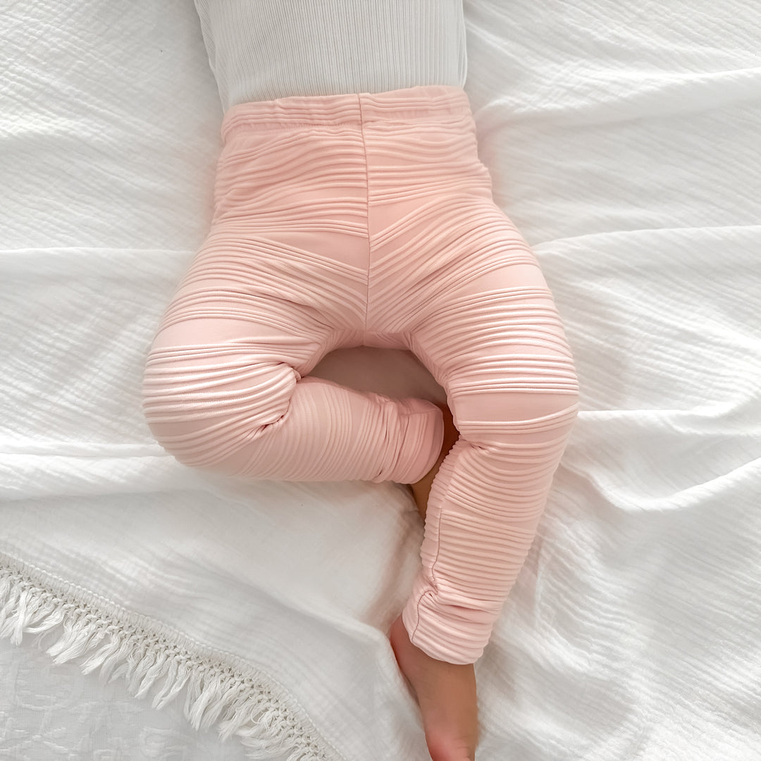 Ribbed Leggings - Baby Pink