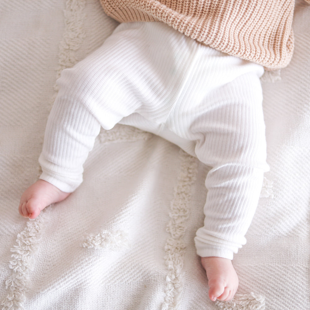baby white leggings