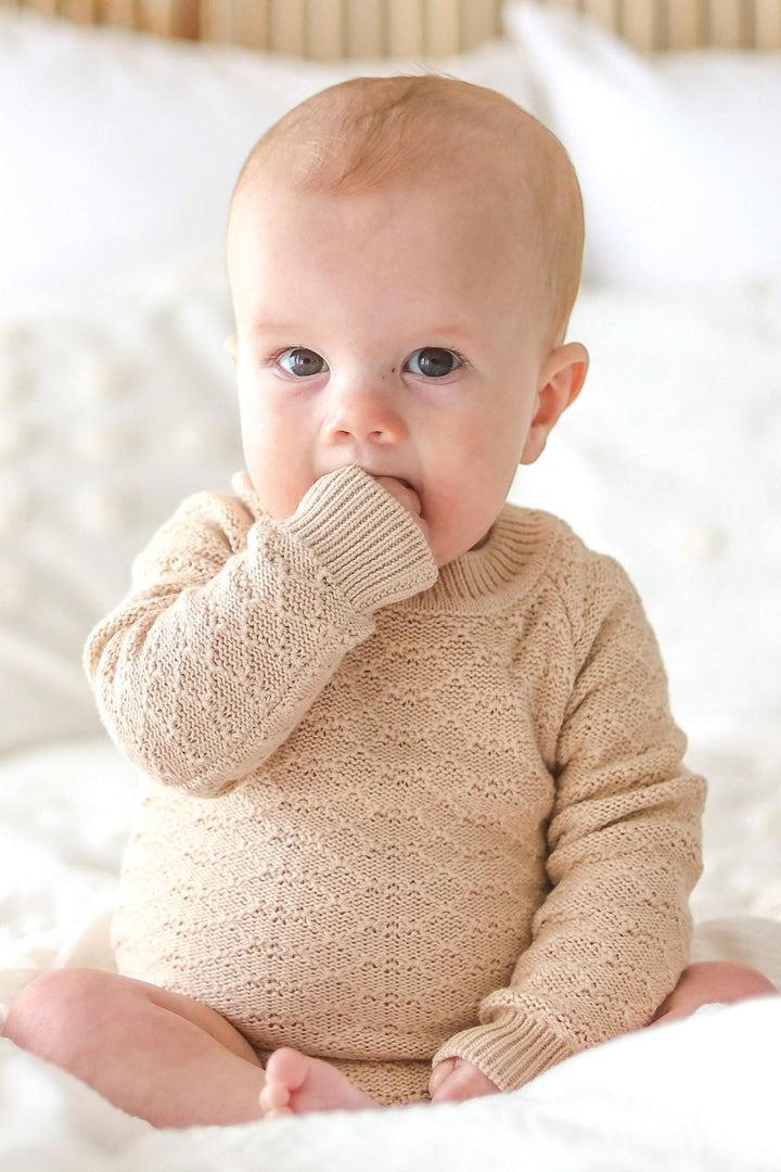 Montee Knitted Romper - Oatmeal