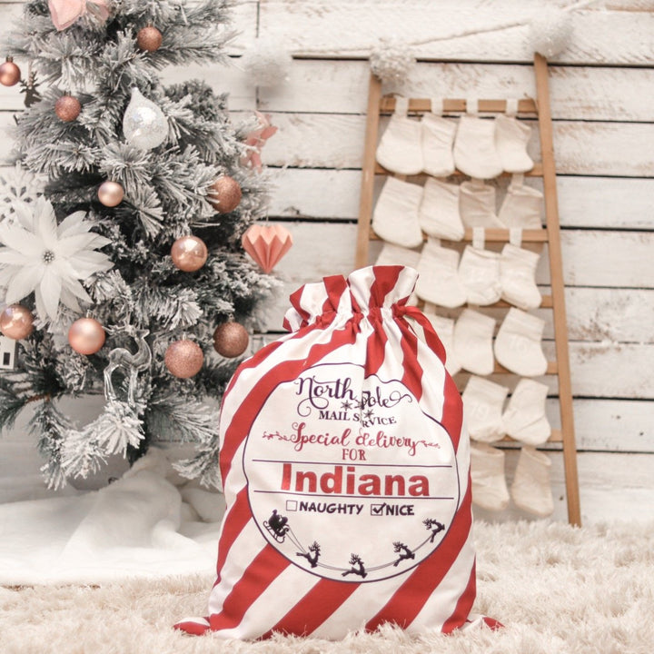 Santa Sack Style 1 - Custom Name - Vinyl