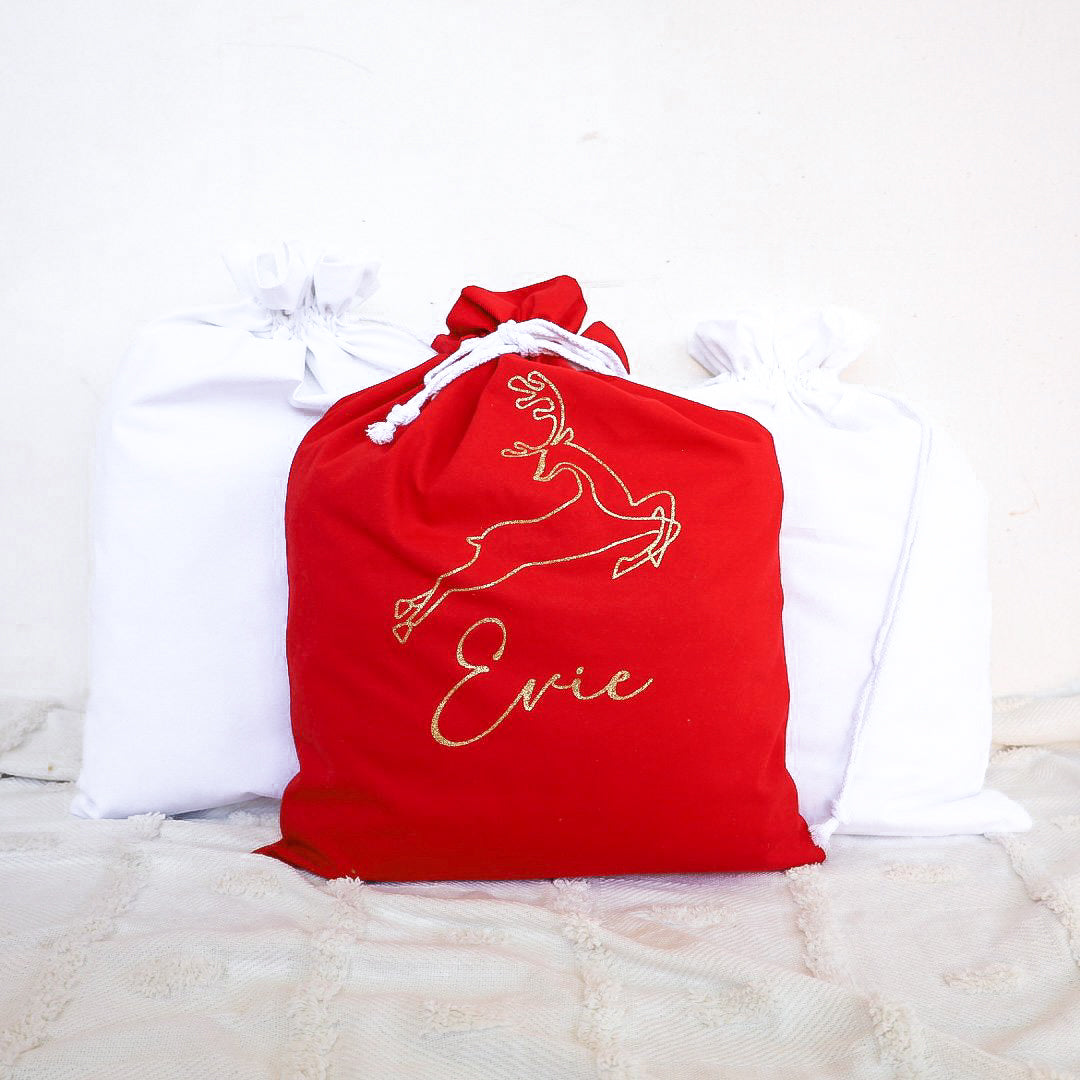 Santa Sack - Reindeer Name - Vinyl