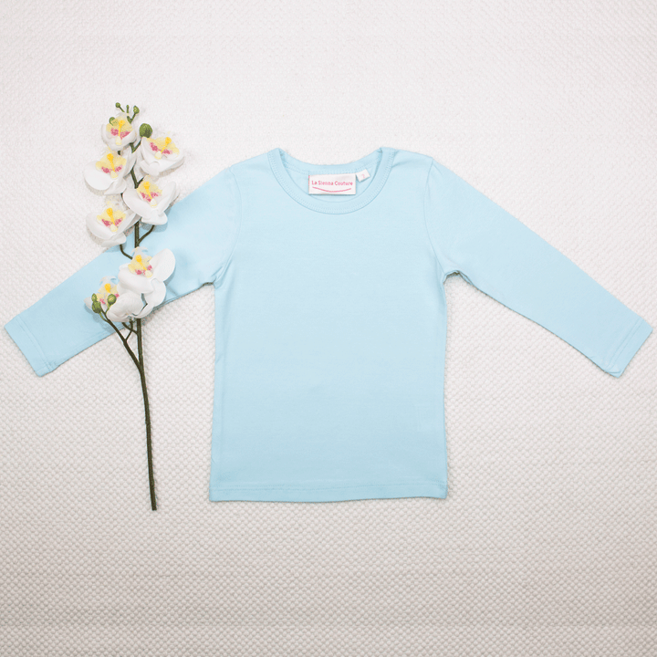 Long Sleeve Basic Unisex Top - Baby Blue