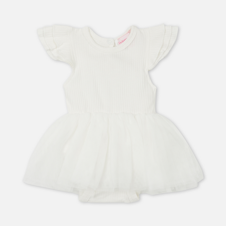 Cozy Summer Tutu Dress - Coconut Milk